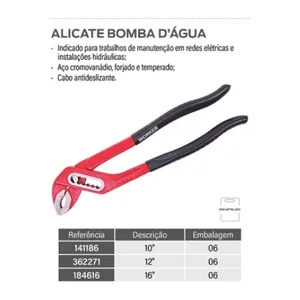 ALICATE BOMBA D AGUA 12"