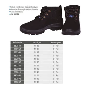 BOTINA COM CADARÇO COURO NOBUCK PRETO 39