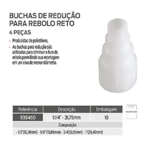 BUCHA DE REDUÇÃO PARA REBOLO ( 1 1/4 X 1 )