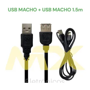 CABO USB 1,5 MT MACHO / FEMEA