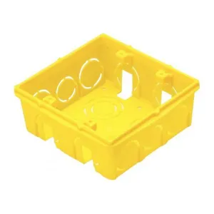 CAIXA 4X4 PVC AMARELA / PRETO