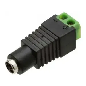 CONECTOR P4 FEMEA P/ ALIMENT CAMERA DC 2.1*5,5MM C/ BORNE (10)