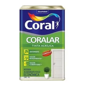 CORAL ACRILICO CORALAR ECONOMICO FOSCO BRANCO 18 L