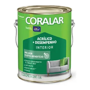 CORAL ACRILICO CORALAR ECONOMICO FOSCO BRANCO 3,6