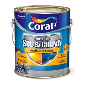 CORAL SOL E CHUVA ACRILICO TOTAL BRANCO 3,6L