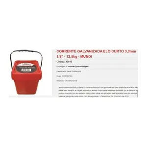 CORRENTE GALVANIZADA 3MM