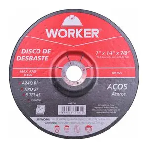 DISCO DE DESBASTE 7'' X1/4,8'MM