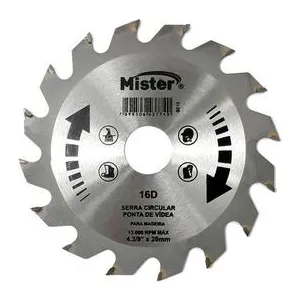 DISCO DE SERRA CIRCULAR 4 1/2 PARA MADEIRA 24 DENTES ( WORKER/VILA )