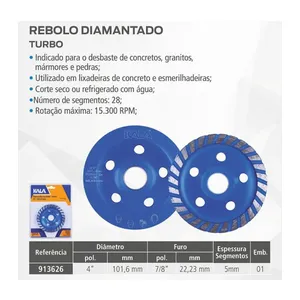 DISCO DESBASTE DIAMANTADO 100MMX 22 ( KALA )