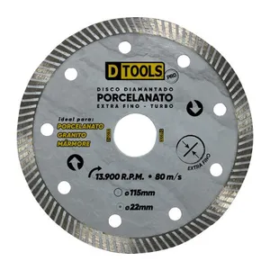 DISCO DIAMANTADO TURBO 4 1/2 X 22 DTOOLS EXTRA FINO