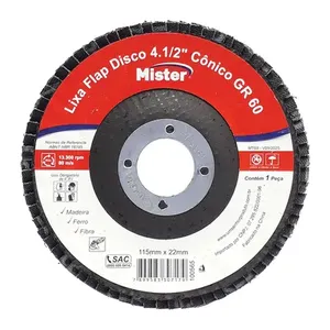 DISCO FLAP RETO / CURVO 4,5' GRÃO Nº 40