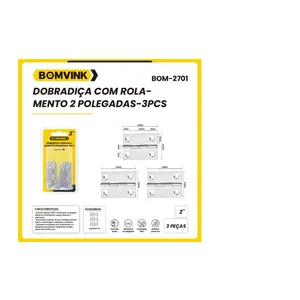 DOBRADIÇA 1 1/2 '' (2 POLEGADAS NA EMB )KIT COMPLETO - 2 PECAS ( BOMVINK )