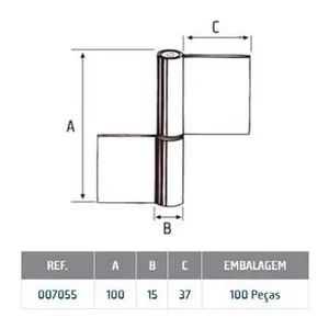 DOBRADIÇA SERRALHEIRO CHAPA