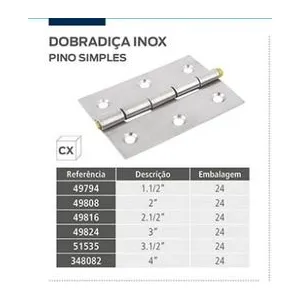 DOBRADIÇA ZINCADA 2"
