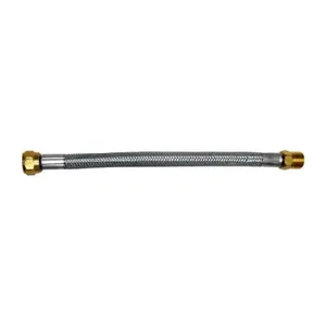 ENGATE FLEXIVEL INOX P/ GAS 1,0 MT 1/2 (M)X1/2 (BSP) (F)