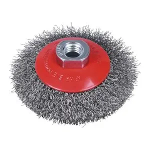 ESCOVA DE AÇO CIRCULAR CONICA 4" X M14 ( CARBONO WORKER )
