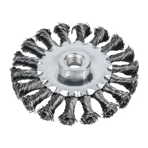 ESCOVA DE AÇO CIRCULAR TRANÇADA 4" X M14 ( CARBONO WORKER )