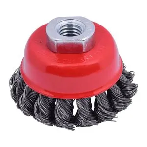 ESCOVA DE AÇO TAÇA 100 MM X M14 CARBONO TRANÇADA