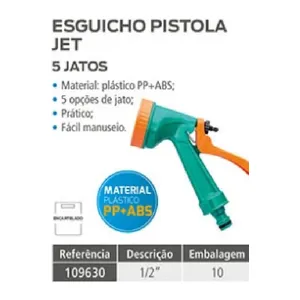 ESGUICHO PISTOLA PVC PARA ENGATE RAPIDO KALA