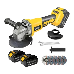 ESMERILHADEIRA DE BATERIA 21V - 125MM / COM 2 BATERIAS + 2 LAMINAS DE CORTA + 1 CHAV