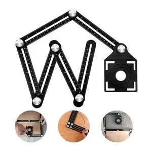 ESQUADRO ARTICULADO ALUMINIO 6 SEÇOES DE 120MM C/ MARCADOR PARA CANOS