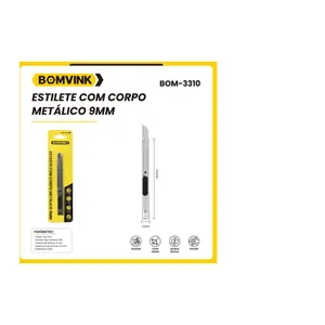 ESTILETE COM CORPO METALICO 9MM ( BOMVINK )