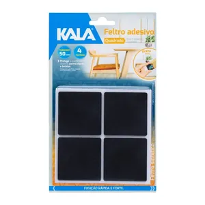 FELTRO PRETO QUADRADO 50MM C/ 4 PCS ( KALA )