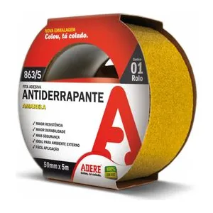 FITA ANTIDERRAPANTE 50MMX5M AMARELA ADERE