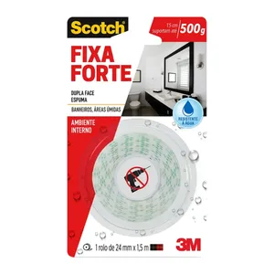 FITA DUPLA FACE 3M 24MM X 1,5M ( PARA AREAS UMIDAS )