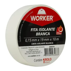 FITA ISOLANTE 19MMX10M BRANCA ( WORKER )