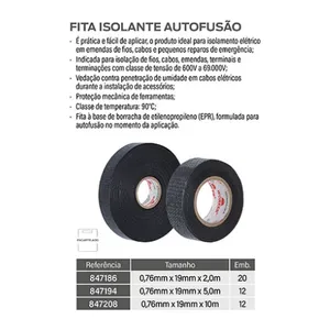 FITA ISOLANTE AUTO FUSAO 5MT WORKER /  FOXLUX