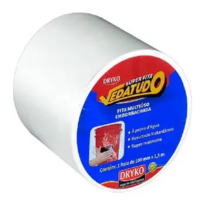 FITA MULTIUSO EMBORRACHADA BRANCA DRYCO (10CM X 1,5 M)