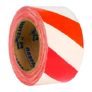 FITA ZEBRADA 70MM X 100M (LARANJA E BRANCA)