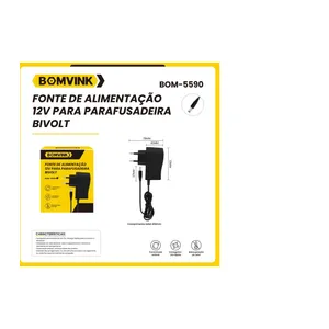FONTE DE ALIMENTACAO 12V PARA PARAFUSADEIRA BIVOLT ( BOMVINK ) ( BOM5590 )