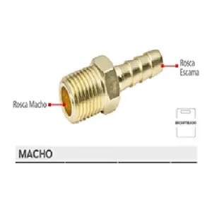 GAS TERMINAL PARA GAS 3/8 NPT [E] X 1/4 TM