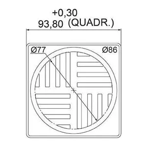 GRELHA PVC QUAD C/ ARO 100MM ANTI INSETO