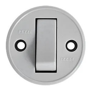 INTERRUPTOR PARA MOVEIS REDONDO 1 TECLA PRETO/BRANCO