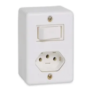 INTERRUPTOR X 1TECLA E TOMADA 2P+T 10A