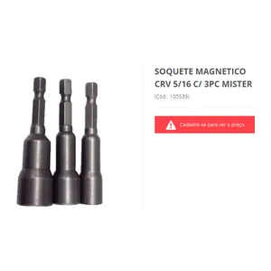JOGO SOQUETE MAGNETICO 3 PÇ IGUAIS MISTER 5/16