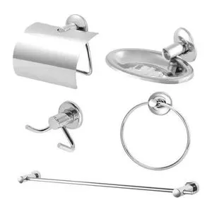 KIT BANHEIRO METAL 5PÇ ALPHA