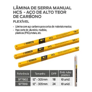 LAMINA DE ARCO SERRA COMUM (COLLINS / HAMER )