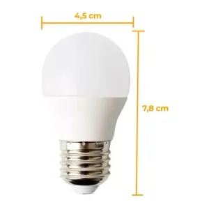 LAMPADA LED BOLINHA 4W BRANCO FRIA ( 6500K )