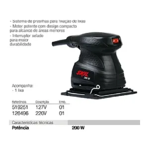 LIXADEIRA ORBITAL SKIL 127V 200W