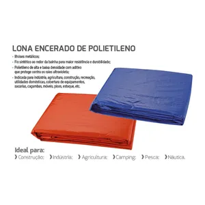 LONA LARANJA 4MX3M POLIET 175 MICRAS GROSSA WORKER