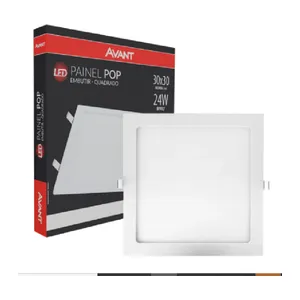 LUMINARIA LED PAINEL EMBUTIDA QUADRADA 24W (300 MM) (6500K ) ( BRANCO FRIO )