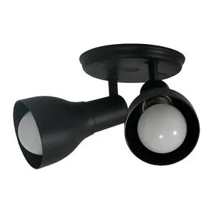 LUMINARIA SPOT 2 LAMPADA PRETO