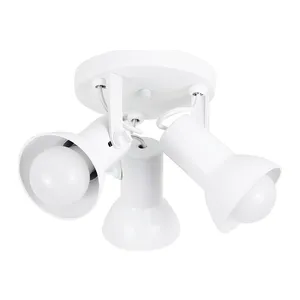 LUMINARIA SPOT SOBREPOR 3 LAMPADAS PVC BRANCO