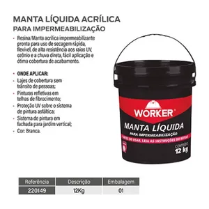 MANTA LIQUIDA 12 KG BRANCO ( WORKER)