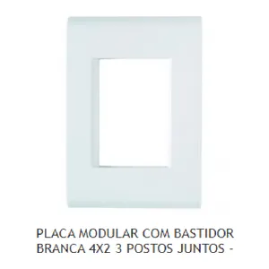 PLACA TRAMONTINA LIZ P/3 MODULO 4X2