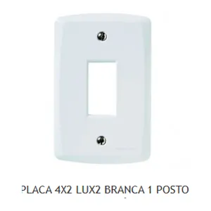 PLACA TRAMONTINA LUX2 P/ 1 MODULO 4X2 VERTICAL